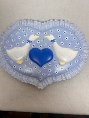 Heart Shaped Country Goose Wall Plaque 1990’s Cottage-core