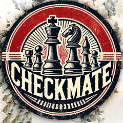 Tin Metal Signs Vintage Chess Theme Metal Aluminum Wall Art Sign, 8×8 Inches, E