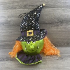 Witch Happy Plush Halloween Hanging Prop Door Decoration Indoor Outdoor