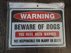 Beware of Dog Sign, You Have Been Warned, (2 Pack) 7×10 Aluminum! Sku#65