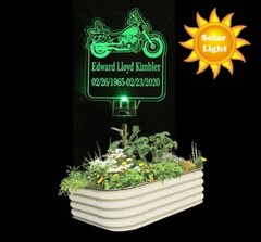 Personalized Motorcycle Solar Lights grave marker, Memorial Gift, Sympathy gift