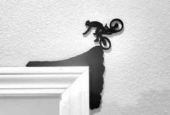 Door top mountain bike art – sits on a door frame – made to order in USA!