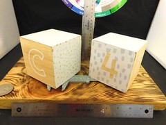(2) Two- 3.94″ Wooden Letter and Number Block Rustic Farmhouse Kids Room Decor