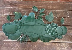 Metal Hang wall art vivid painted fruit for kitchen dining patio decor 24 x 15