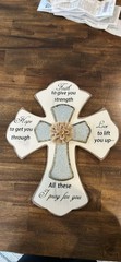 Cross Plaque “Faith, Hope, Love ” 14 Inches Long
