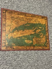 VTG Long Island New York Map Solid Wall Hanging Decor 27″ X 20″ Courtland Smith