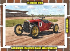 Metal Sign – 1921 Ford Model T Speedster Watercolor – 14×10