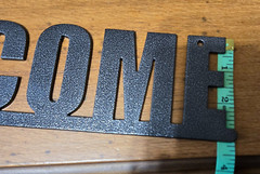 PLASMA CUT AND POWDER COATED METAL HORIZONTAL WELCOME SIGN