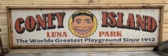 Antique Style Coney Island Luna Park Advertising Home Decor Sign 9×36