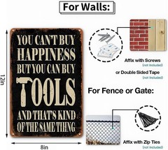 Funny Metal Garage Signs for Men – You Can Buy Tools Sign, Vintage Tin Signs for