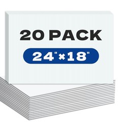 20 Pack Large Blank Yard Signs with 18 x 24″, Corrugated Plastic Board for Es…