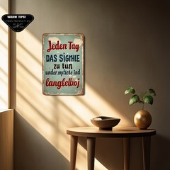 Metal Sign 20.32*30.48 cm German Slogan Tinplate