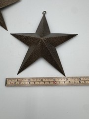 Set of 2 Metal Western Stars 5 inches