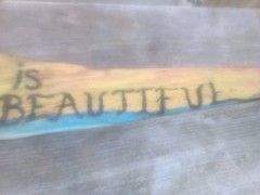 Handmade Hand Painted Driftwood Sign Life Is Beautiful Inspirational Beach Decor