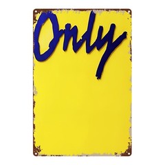 Yellow Blue Graffiti Sign 20.32×30.48 cm