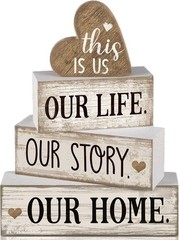 4 Piece Farmhouse Table Decoration Home Sweet Farmhouse Tiered Tray Decor