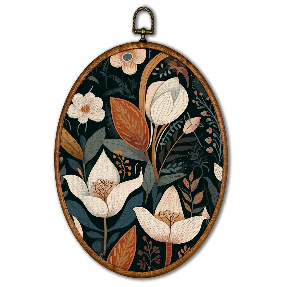 Flower Wall Art Decor – Botanical Neutral Mid Century Modern Wall Art Canvas …