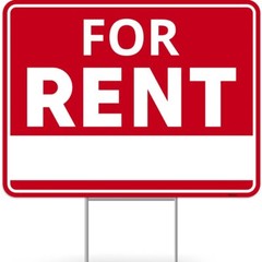 1PC For Rent Sign with Stand 17 Inches by 13 Inches – Double Sided Signs – Co…