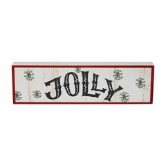 Jolly Snowflake Block Sign 3×10 VHC Brands