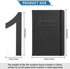 Contemporary 8-Inch Floating House Number – Weather-Resistant Acrylic Decor