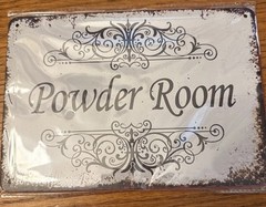 Wall Art Tin Sign 5.5”x8” Powder Room