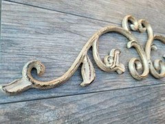 24 inches Iron Fleur de Lis Topper Metal Wall Decor Pediment, PICK YOUR COLOR