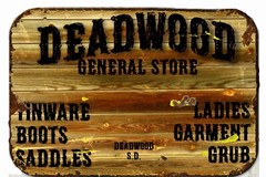 Deadwood Generel Store Metal Tin Sign 8 x 12 Vintage Retro Look