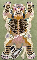 Tibetan Tiger Rugs Handmade 100% Woolen Hand Tufted For Home Decoration
