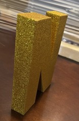 Monogram Gold Letter “N” Decor