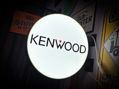 Kenwood Round LED Light Box | USB Powered Car Audio Garage Sign | RGB Option