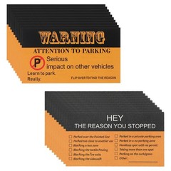 100 Pcs Bad Parking Cards Attention to Parking Cards Funny Cards Car Accessories