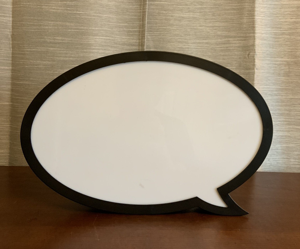 Comic Speech Bubble LED Light Box Custom Message Display – Party/Dorm/Home