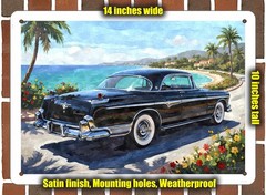 Metal Sign – 1955 Chrysler Imperial Newport 2 Watercolor – 14×10