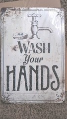 Metal Sign. Wash Your Hands. 11.81in×7.86in