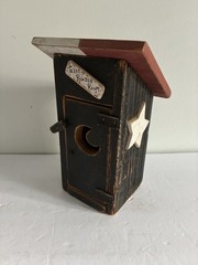 Vintage Wood Texas Powder Room Bathroom Folk Art Primitive Handmade