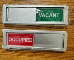 Multi-Use Vacant/Occupied Privacy Sign with Easy Glide Slider