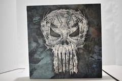 Marvel The Punisher Canvas Sign! Skull Image!  (Wall Art 12” X 12”)