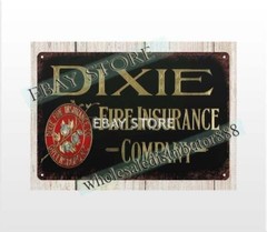 natural wall lodge cafes images 1910s homedecors FIRE INSURANCE tin sign