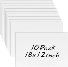 10 Pack 18” X 12” White Corrugated Plastic Sign Blank Board Double Sided for G