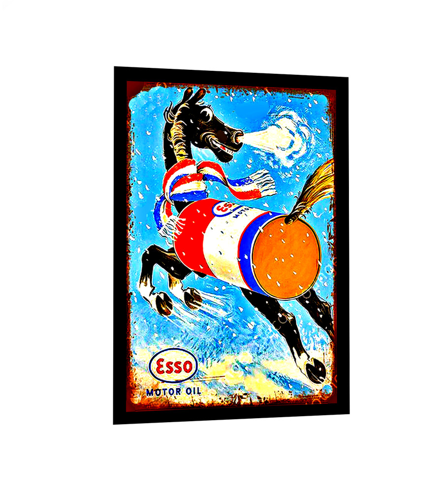 ESSO SIGN STICKER VINTAGE REPLICA 1942 MOTOR OIL “Put a Tiger In Your Tank”