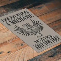 JP’s Parcels Shop I Did Not Become Tin Metal Signs Home Décor 8×12