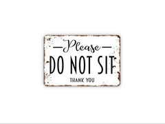 Please Do Not Sit Thank You Sign | Seating Restriction Courtesy Notice For