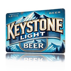 1pc Keystone Light Beer Retro Vintage Aluminum Tin Metal Signs 8×12 Inch – Art D