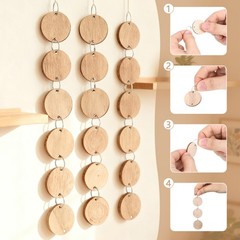 50 Pcs Birthday Board for Home Family Wall Hanging Wood Circle Calendar