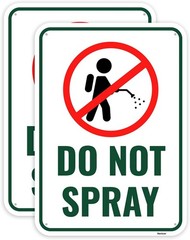 2PC Do Not Spray Sign, 14 X 10 Inches – Aluminum – No Spray Pesticide Sign