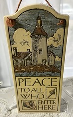 Peace To All Who Enter Here Spoon Creek Designs Plaque Handcrafted Michael Macon