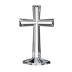 Selah Standing Cross, 10-Inch, Clear, First Communion Gift, Baptism Gift