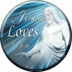 Jesus Loves You 12″ Round Metal Sign Religious Inspirational Home Wall Decor