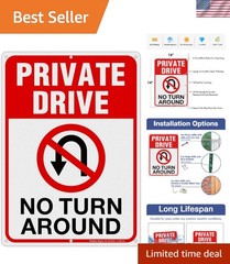 Reflective Private Drive Sign 14×10 Inches – Weather-Resistant Aluminum