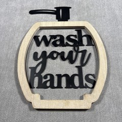 Hearth & Hand with Magnolia Wash Your Hands Metal Wall Soap Plaque Sign
